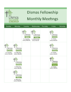 Dismas Fellowship Calendar
