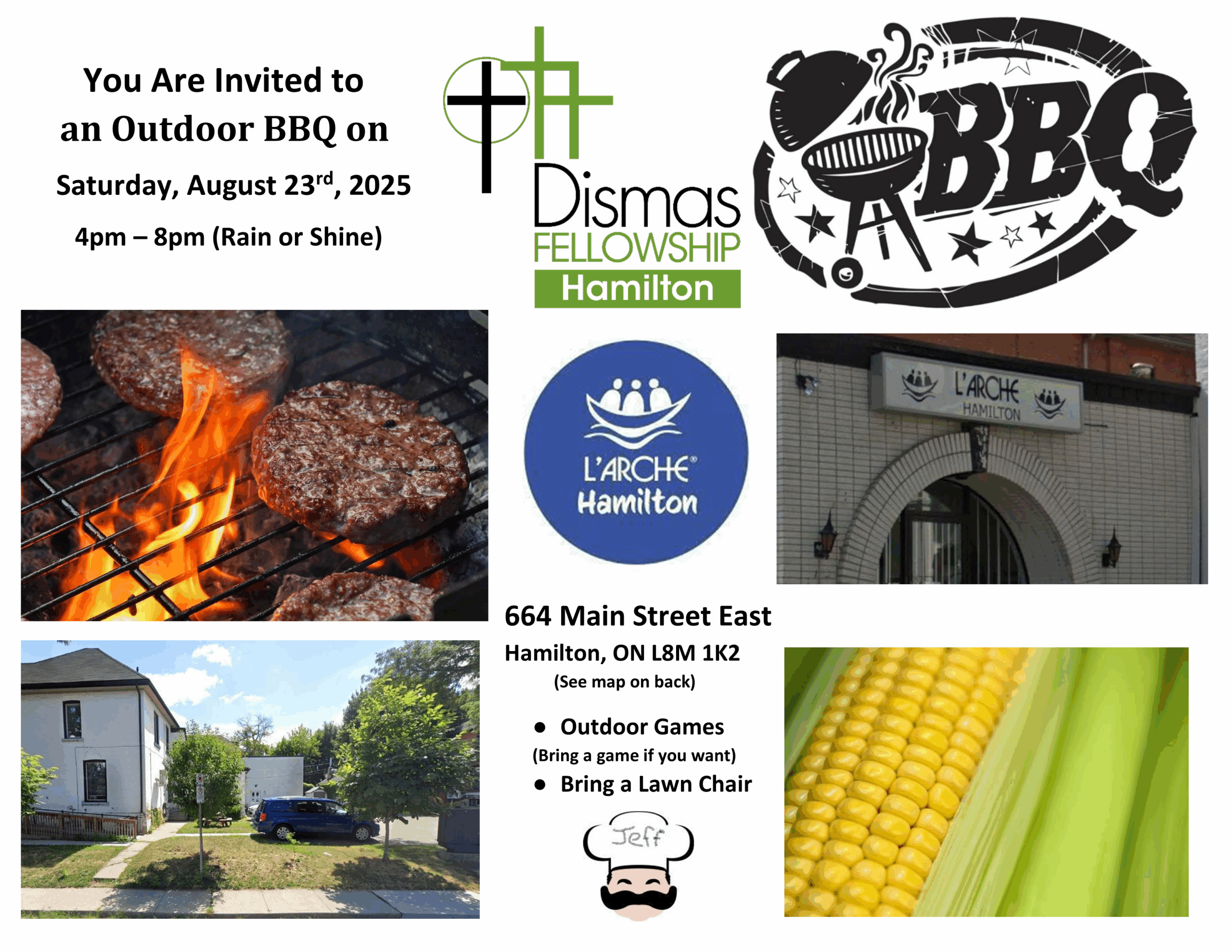 Hamilton Dismas Outdoor BBQ Flyer August 23rd 2025-page1