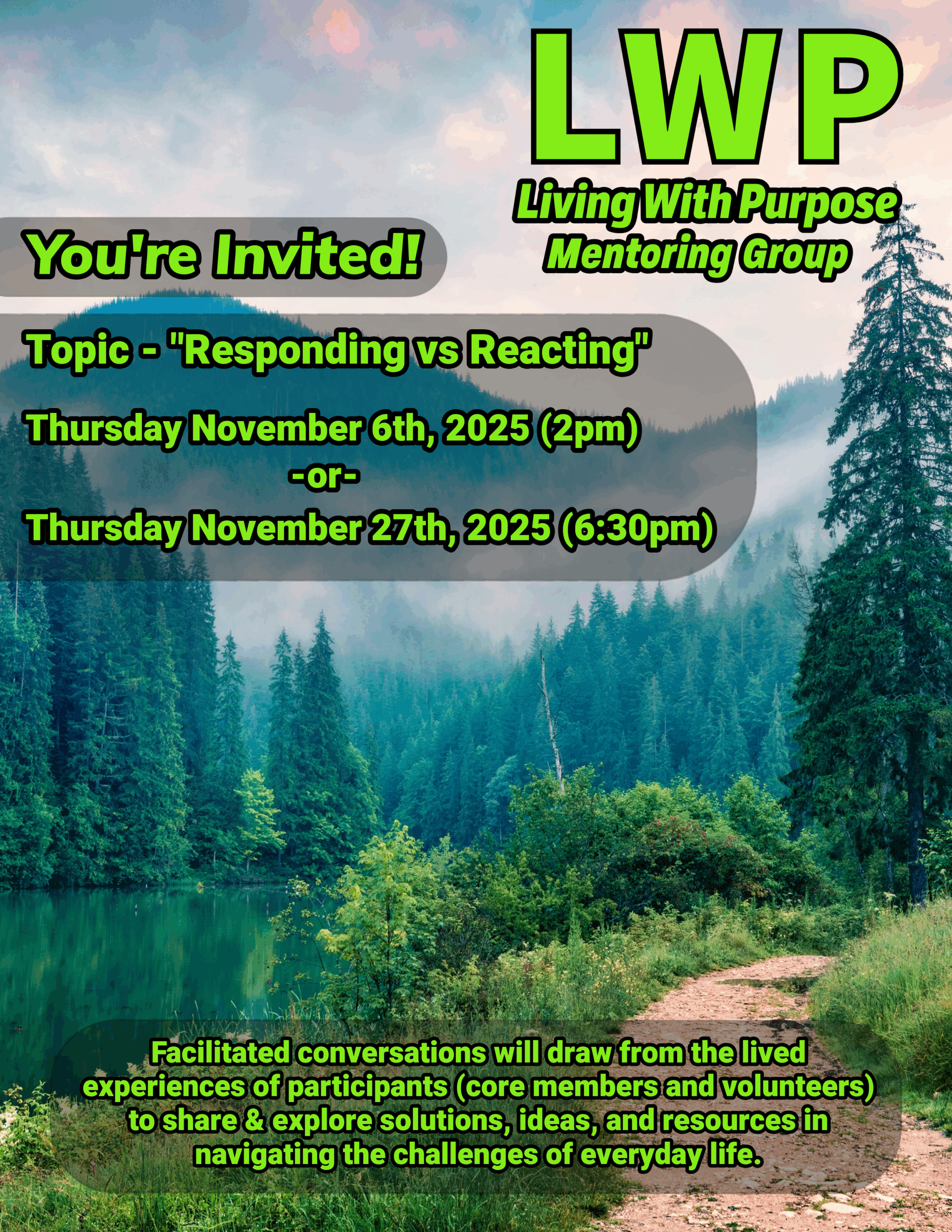 Living With Purpose Flyer November 2025