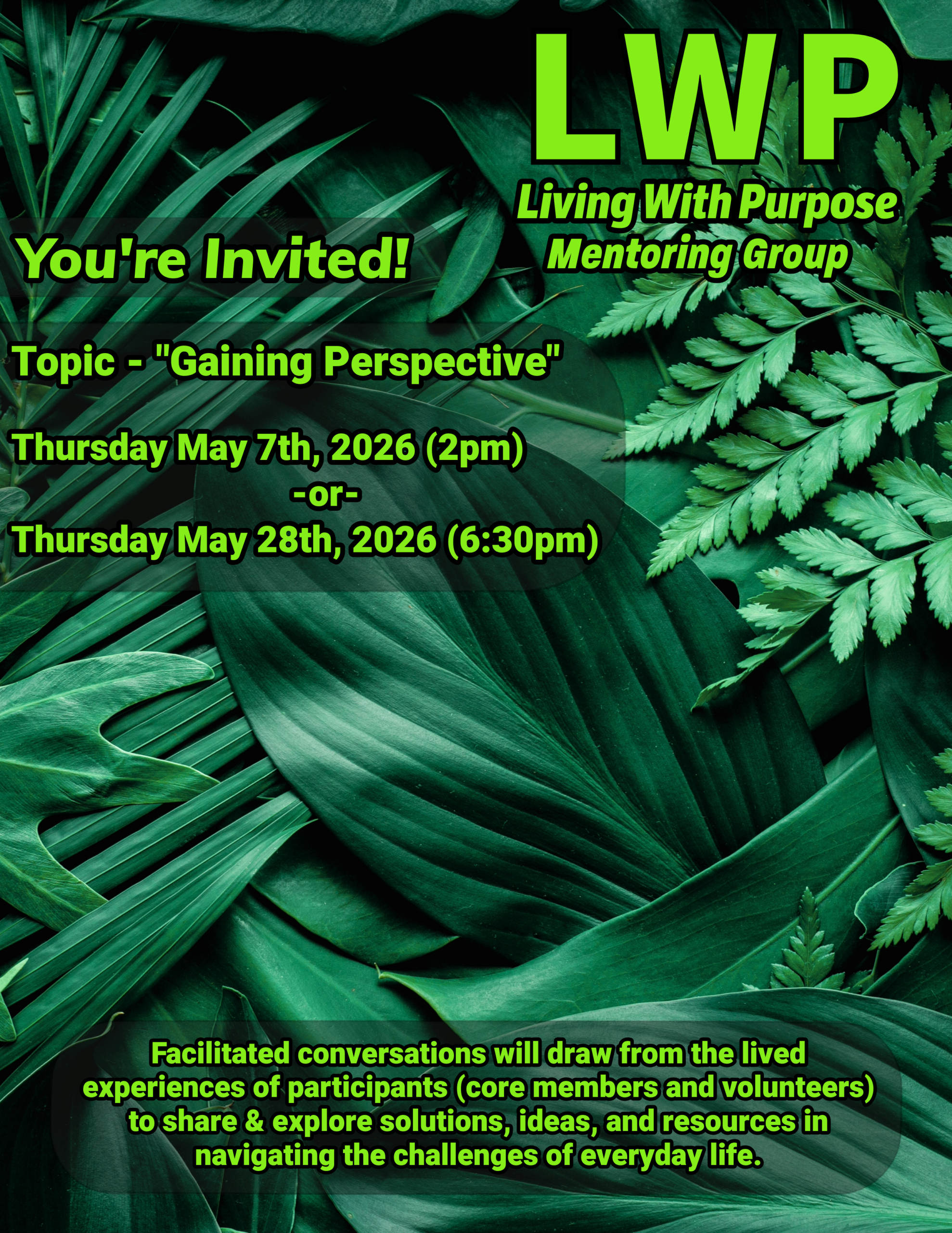 Living With Purpose Flyer - May 2026