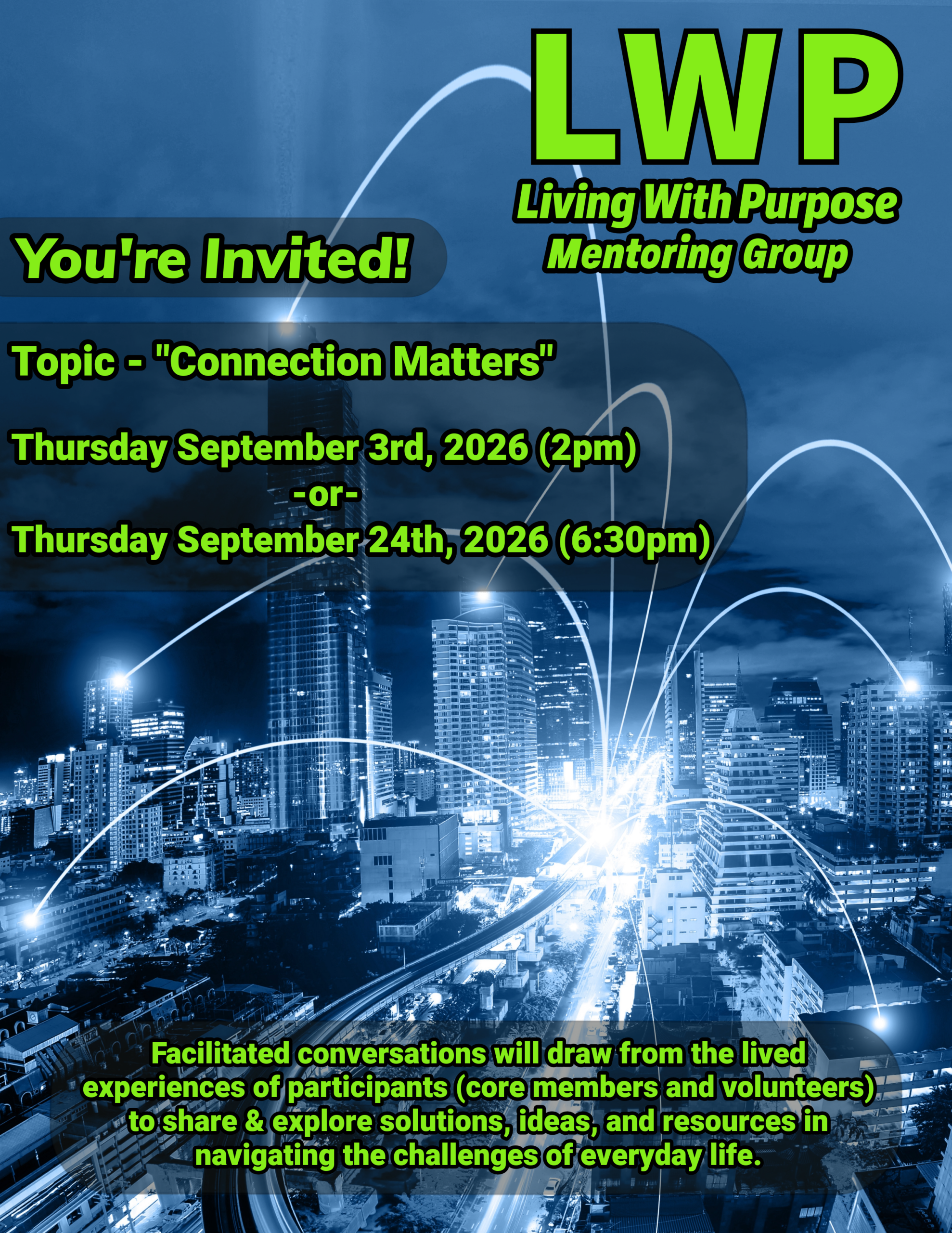 Living With Purpose Monthly Theme Poster - September 2026 - Connection Matters