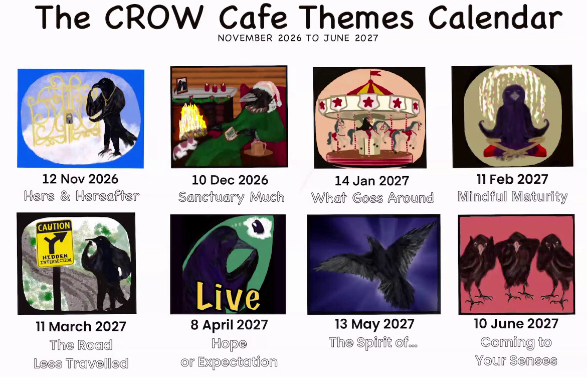 CROW Cafe Themes Calendar (Nov 2026 - June 2027)